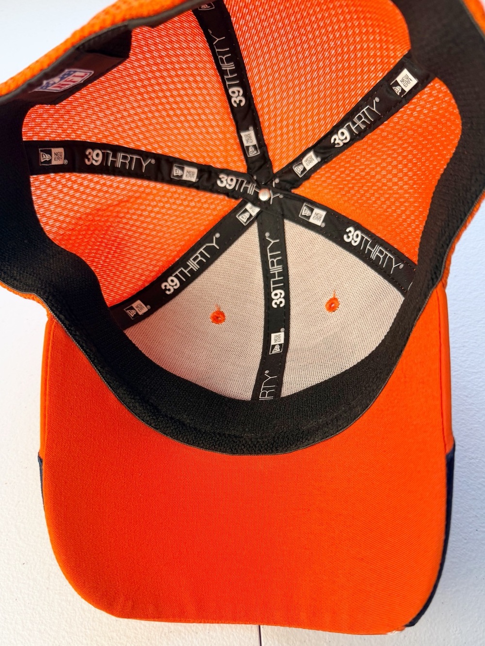 Denver Broncos New Era Orange Mesh Stretch Fit Hat L/XL NFL Cap - Picture 6 of 9